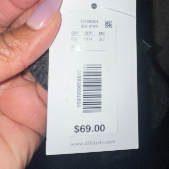 Westbound gray women’s collared poncho. - Picture 6 of 7